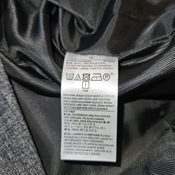 Banana Republic Blazer Size 12 Heather Charcoal Gray NWT - Picture 9 of 13